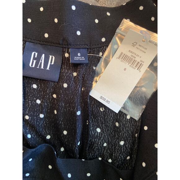 NWT Size 6 Gap Mini Bubble Skirt Preppy Pin Up Black White Polka Dots Rockabilly - Picture 2 of 4